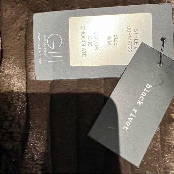 Black rivet chocolate brown shawl shrug cover up cape faux fur size small - Picture 4 of 13